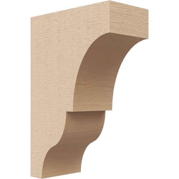 Ekena Millwork 2"W x 4"D x 6"H Classic Asheboro Rough Cedar Woodgrain TimberThane Corbel, Primed Tan CORUR02X04X06ASHRCPR - main
